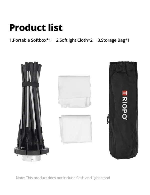 Triopo 90cm Octagonal Softbox With Honeycomb Grid Bowens Mount For