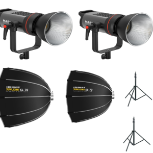 Triopo Kit 2 Luces 150W Mars M150Bi  Con Cajas de Luz y Trípodes