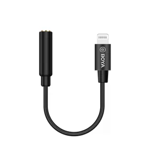 OPENBOX: Boya BY-K8 Mini Cable Adaptador 3.5mm TRS Hembra a Lightning Macho