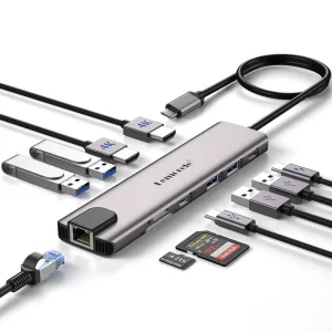 Lemorele TC65L Doble Salida HDMI y HUB USB-C 11 en 1