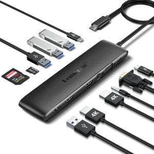 Lemorele TC97 – Estación Docking USB-C 12 en 1