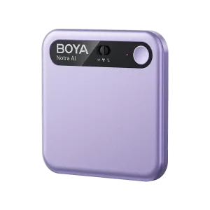 Boya Notra Asistente IA Notas Voz y Grabadora de Llamadas Color Purple